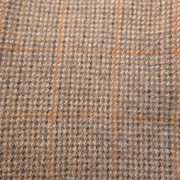 Vintage LambsWool Plaid Tweed Preppy Blazer Sports Jacket Brown Size 44 - Picture 8 of 16